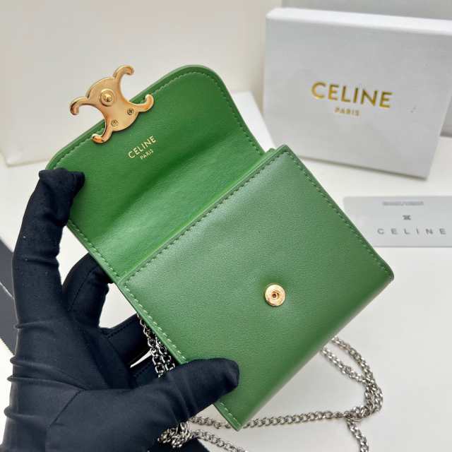 CELINE セリーヌ celine スモール ウォレット 新品 ミニ フラップ 三